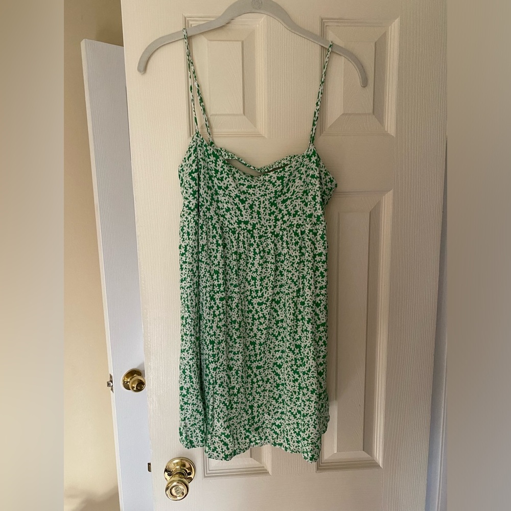 Garage Green Floral Romper Dress Size Medium